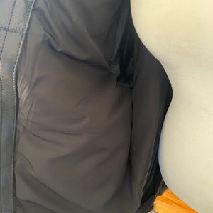 Mens Leather and shearling coat